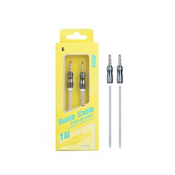 MTK NYLON AUDIO CABLE AU108 NE PAINTED METAL CONNECTOR M/M 3.5MM BLACK MTK NYLON AUDIO CABLE AU108 NE PAINTED METAL CONNECTOR M/M 3.5MM BLACK